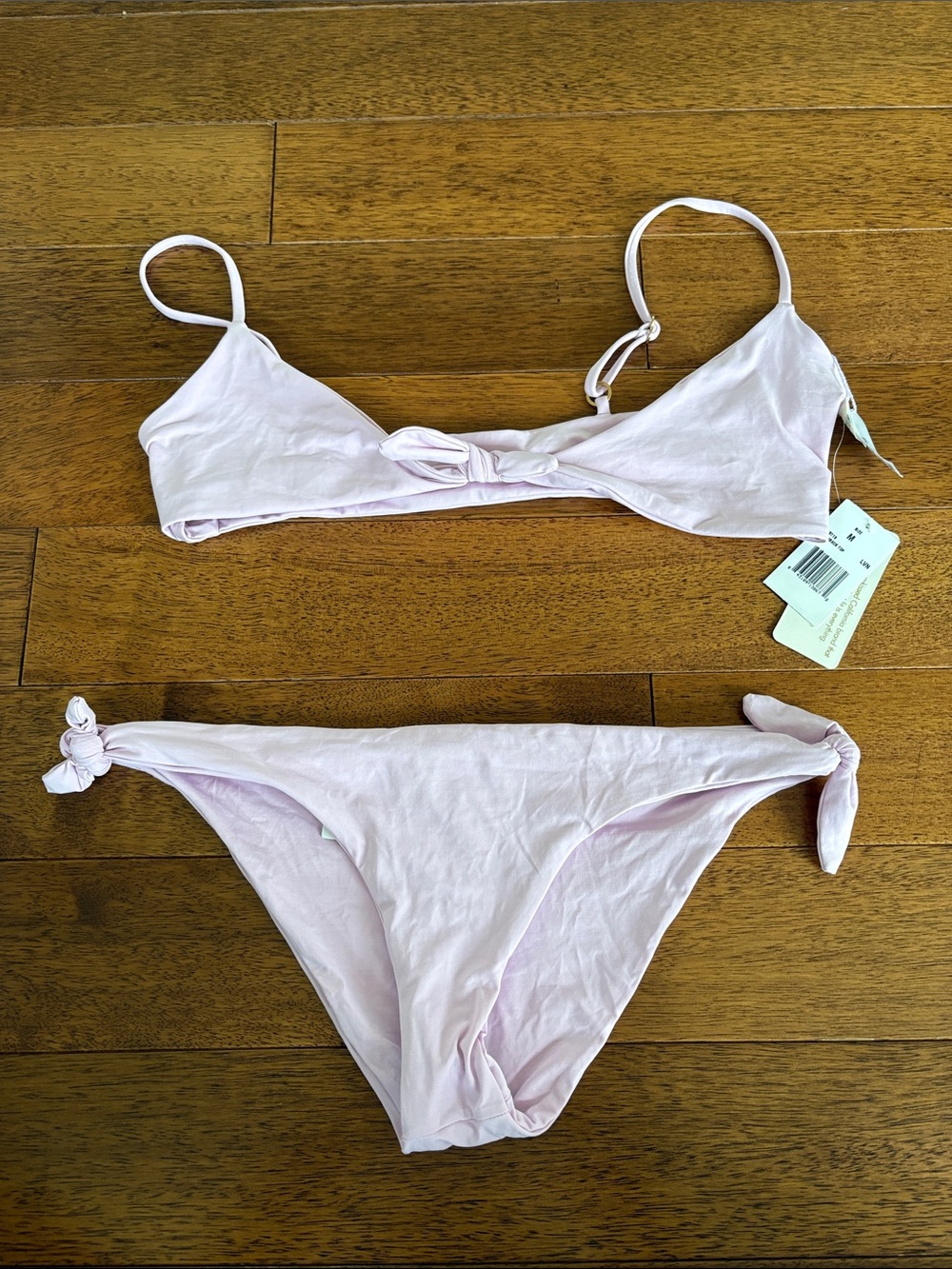 Light Purple Tie-Front Bikini Set
